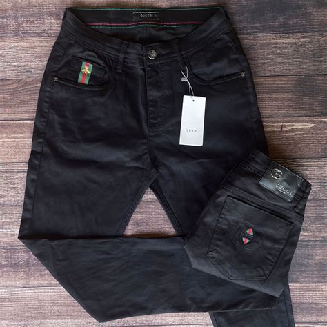 calça jeans gucci masculina|Gucci tapered jeans.